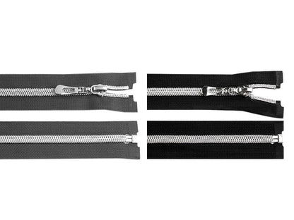 FAG en nylon avec dents argentées, No 7, longueur 65 cm