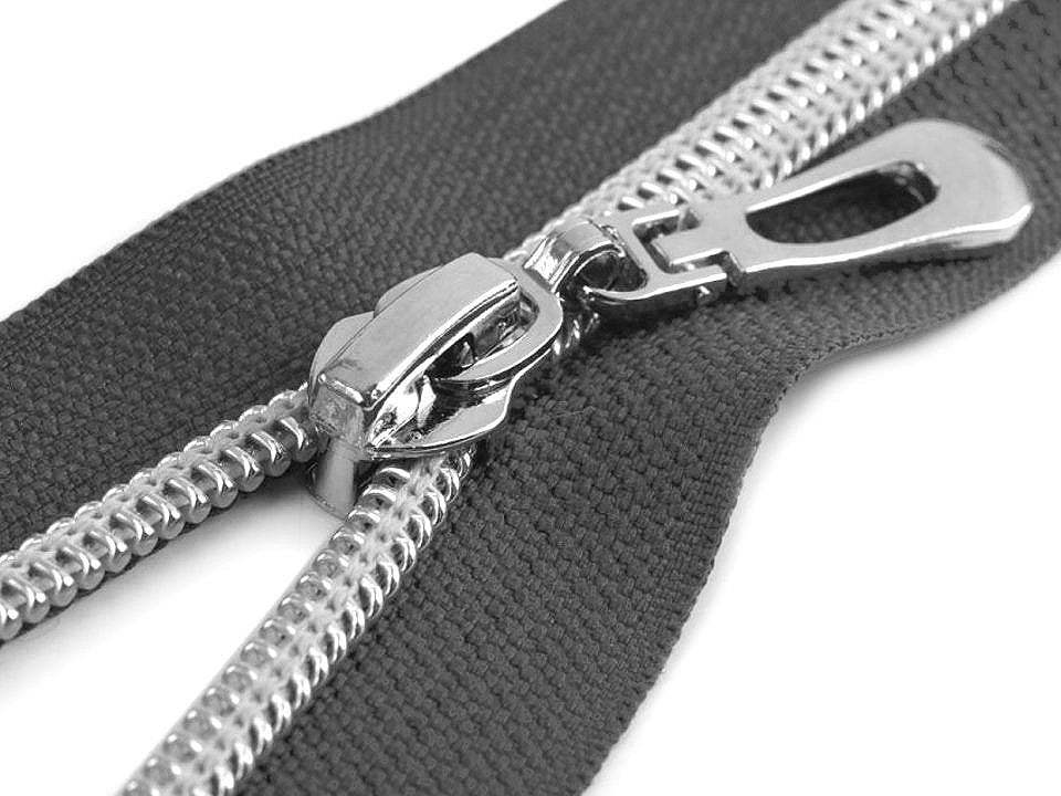 FAG en nylon avec dents argentées, No 7, longueur 70 cm
