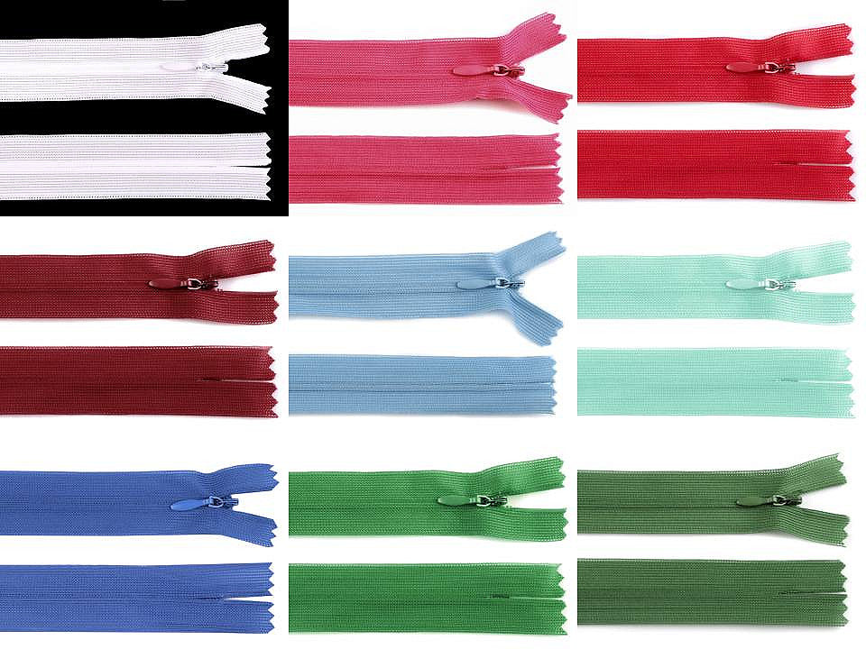FAG invisible en nylon No 3, longueur 50 cm, Dederon