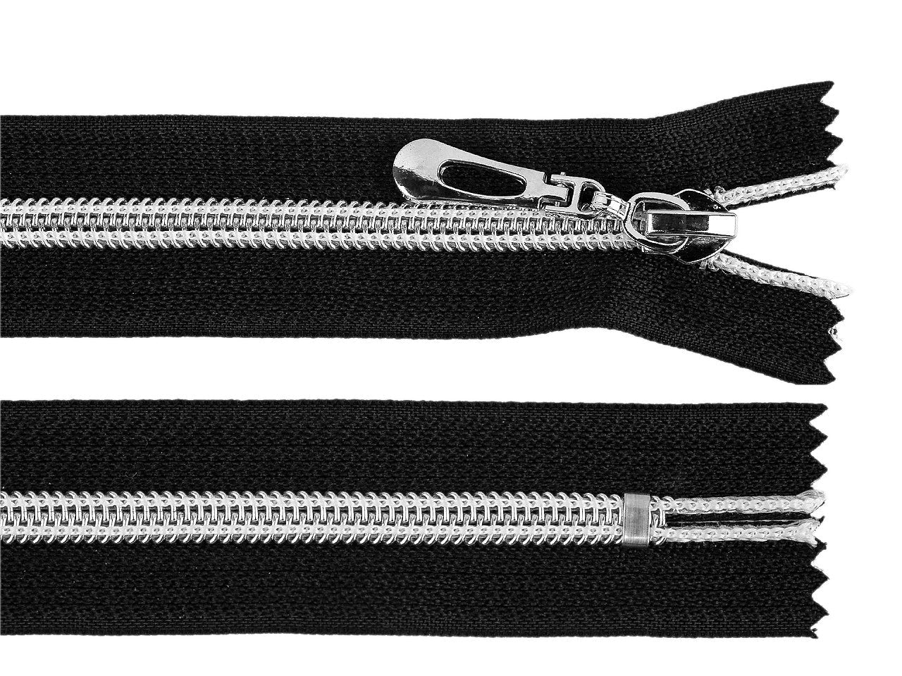 FAG en nylon No7, longueur 18 cm, dents argentées
