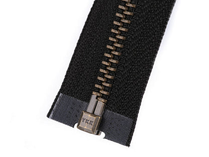Fermeture Éclair YKK en laiton antique, n<sup>o</sup> 5, longueur 65 cm, pour vestes