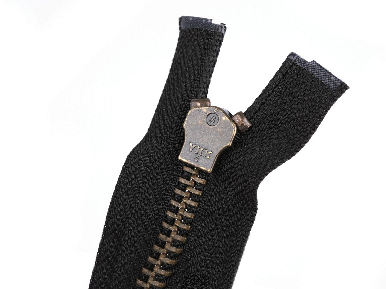 FAG YKK en laiton antique, No5 65cm séparable