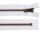 Fermeture Éclair métallique YKK n<sup>o</sup> 5, longueur 18 cm, laiton ancien, (pour jeans) - 1pc