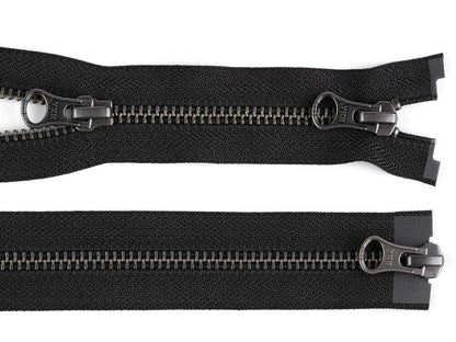 FAG métallique YKK No5 à 2 curseurs séparable 50 cm, séparable en cuir