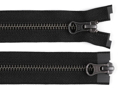 FAG métallique YKK No5 à 2 curseurs séparable 50 cm, séparable en cuir