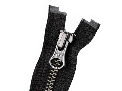FAG métallique YKK No5 à 2 curseurs séparable 60 cm, séparable en cuir
