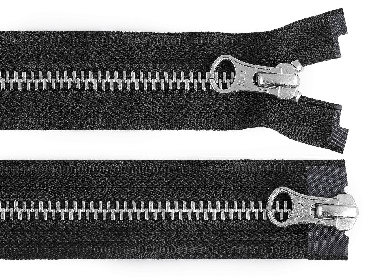 FAG métallique YKK No5 à 2 curseurs séparable 60 cm, séparable en cuir - 1pc