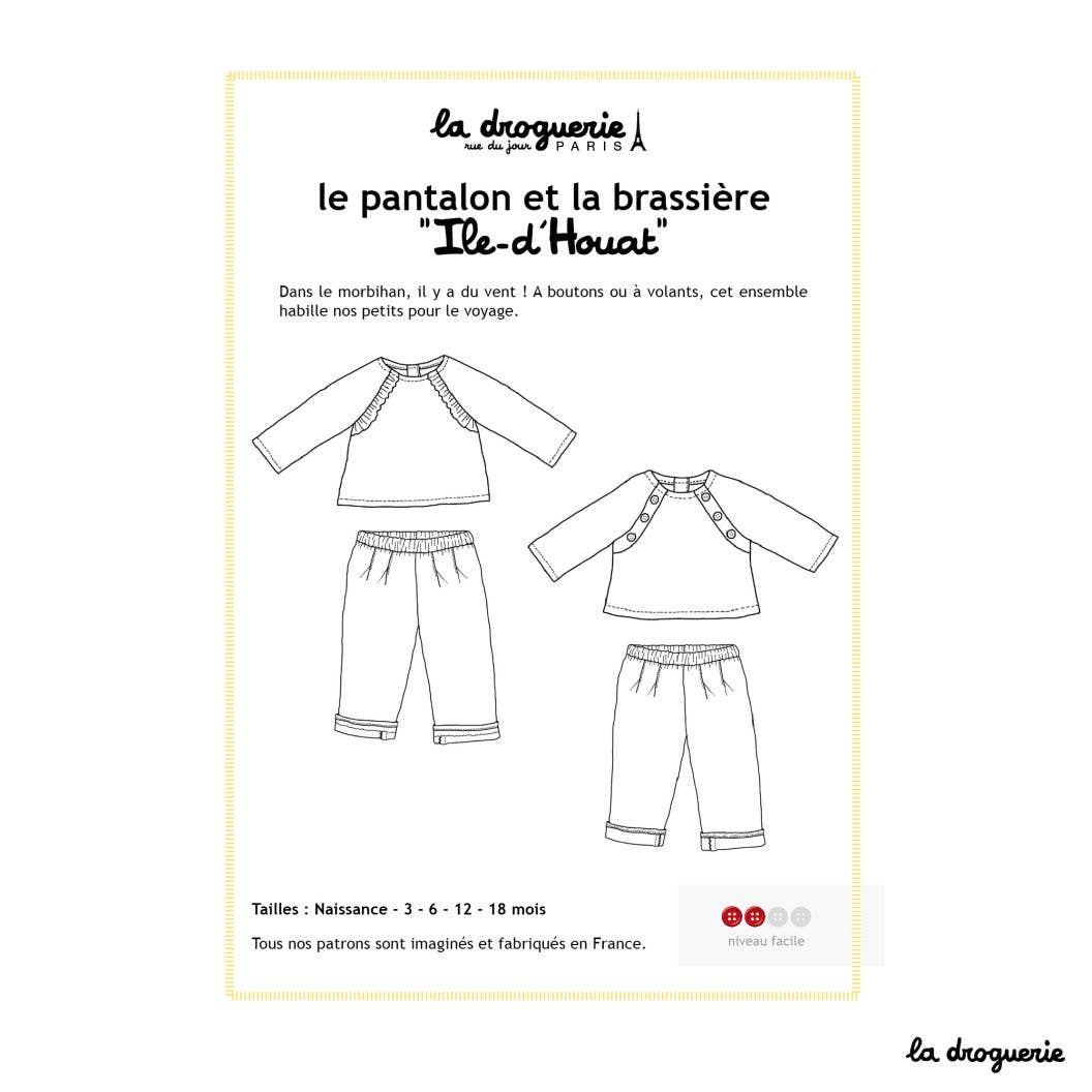 Patron couture de l'ensemble "Ile-d'Houat"