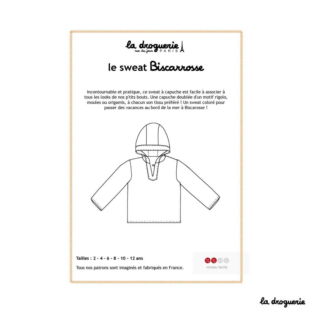 Patron couture du sweat enfant "Biscarrosse"