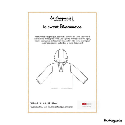 Patron couture du sweat enfant "Biscarrosse"