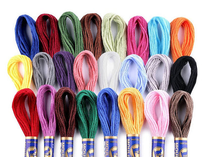 Fil de broderie en coton Mouliné, NITARNA Rép. Tchèque - 24pc