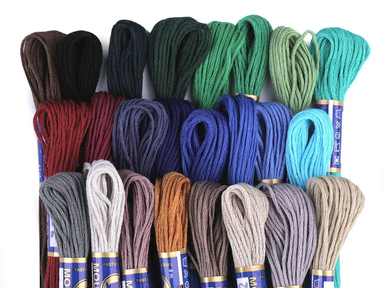 Fil de broderie en coton Mouliné, NITARNA Rép. Tchèque - 24pc