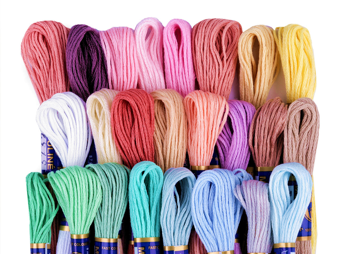Fil de broderie en coton Mouliné, NITARNA Rép. Tchèque - 24pc