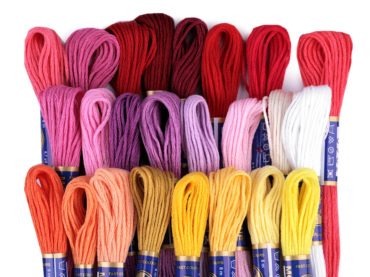 Fil de broderie en coton Mouliné, NITARNA Rép. Tchèque - 24pc