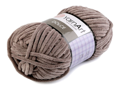 Fil à tricoter chenille YarnArt Dolce, 100 g - 1pc