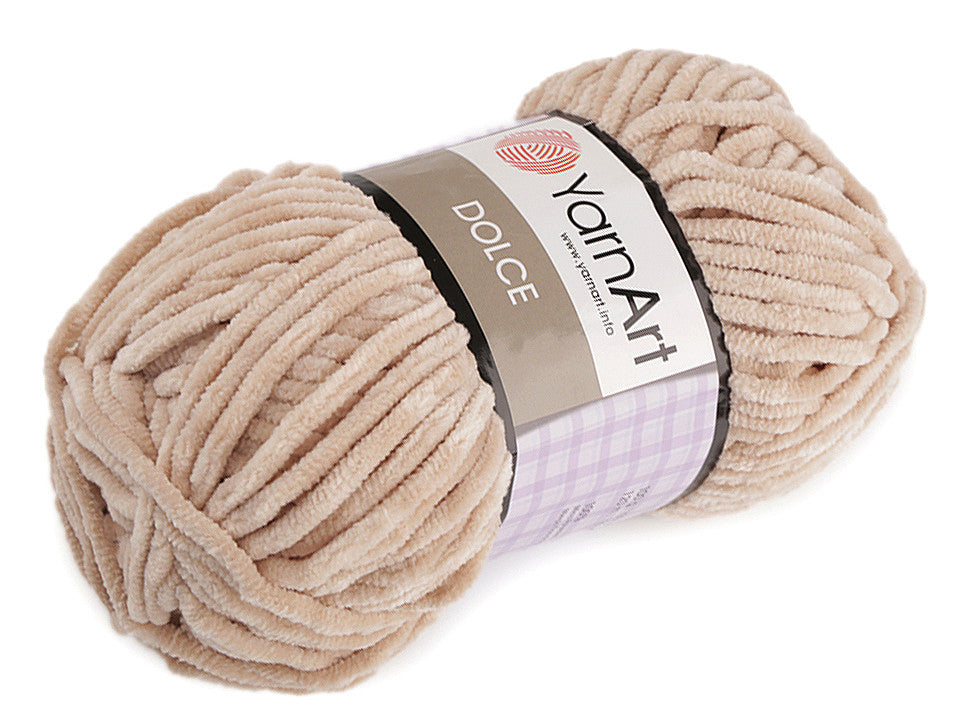 Fil à tricoter chenille YarnArt Dolce, 100 g - 1pc