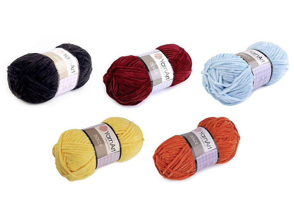 Fil à tricoter chenille YarnArt Dolce, 100 g - 1pc