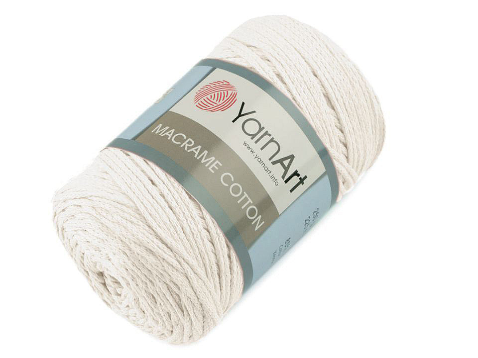 Fil à tricoter Macramé Coton, 250 g - 1pc