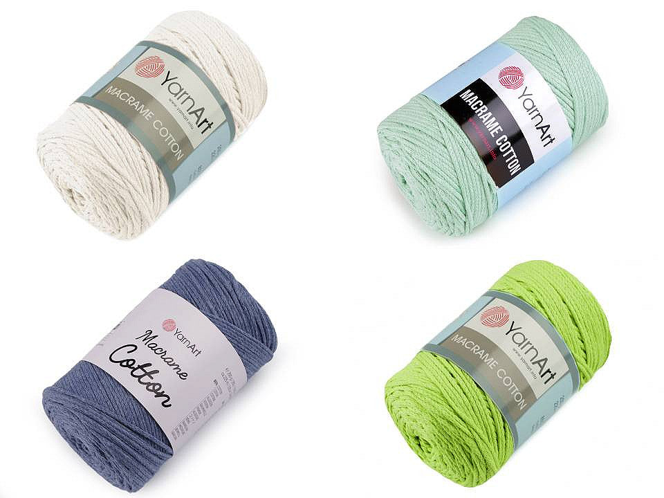 Fil à tricoter Macramé Coton, 250 g - 1pc