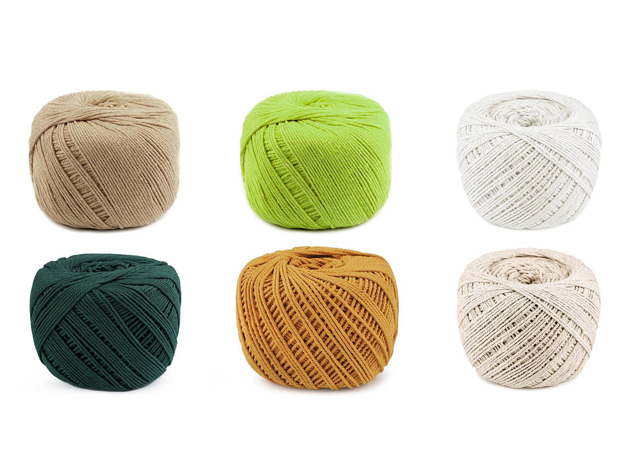 Fil de coton pour macramé, Ø 2-2,5 mm, peigné - 1pc
