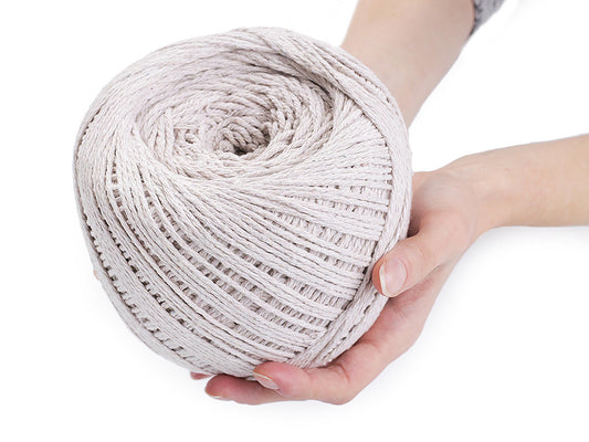 Fil de coton pour macramé, Ø 2-2,5 mm, peigné - 1pc