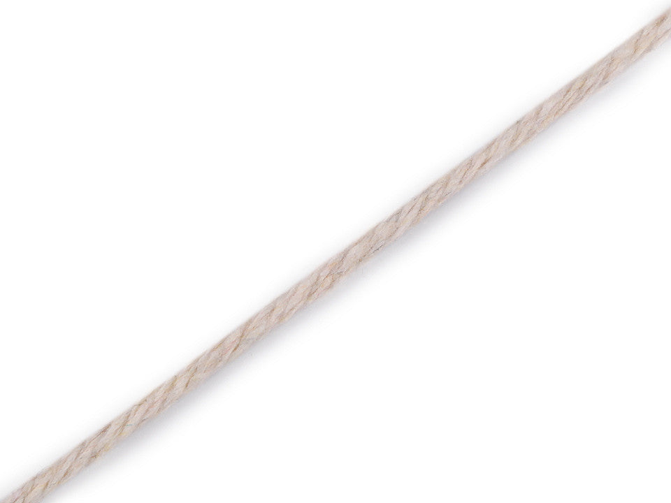 Fil de coton pour macramé, Ø 2-2,5 mm, peigné - 1pc