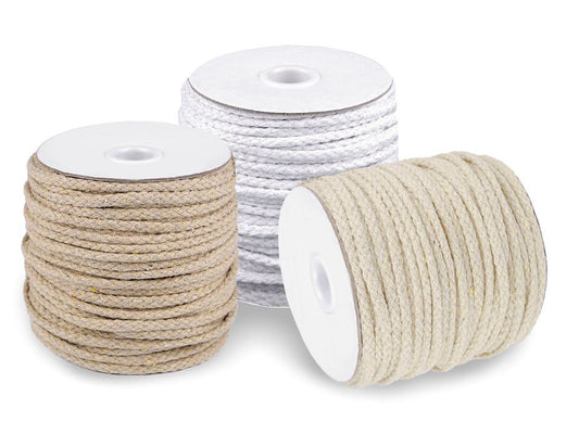 Cordon en coton torsadé, Ø 5 mm - 45m