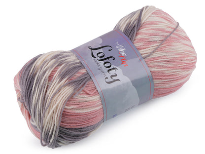 Fil à tricoter auto-motifs Lofoty pour chaussettes, 100 g