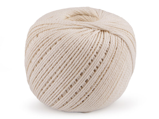 Fil de coton pour macramé, Ø 2 mm, peigné - 1pc