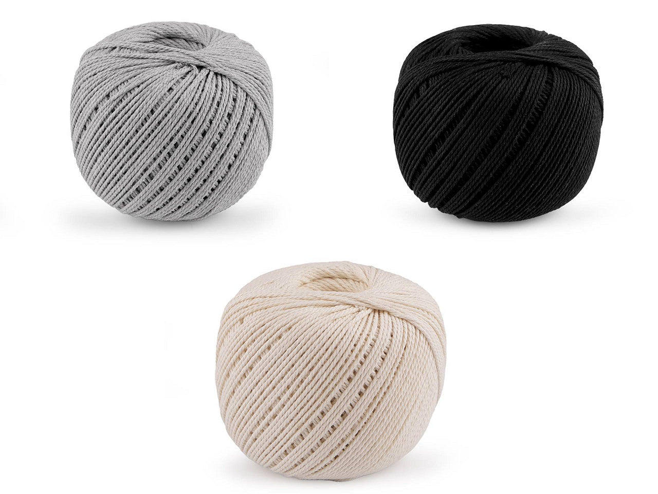 Fil de coton pour macramé, Ø 2 mm, peigné - 1pc