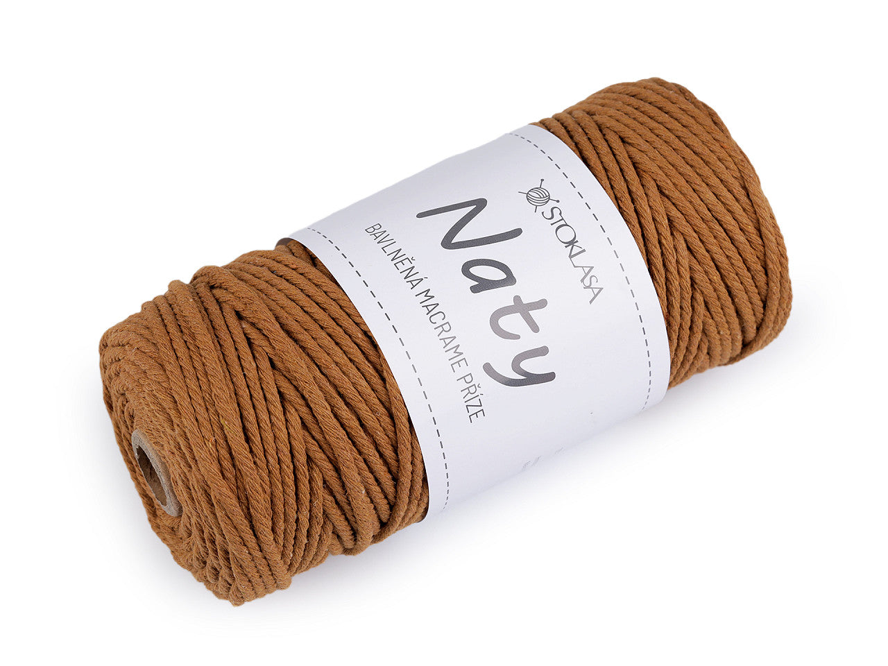Pelote de laine en coton macramé Naty, Ø 3 mm, peignée - 1pc