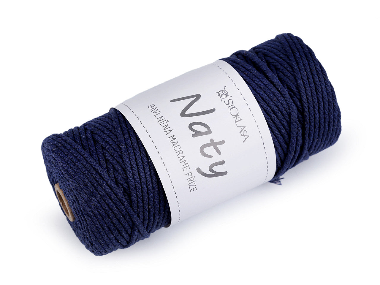 Pelote de laine en coton macramé Naty, Ø 3 mm, peignée - 1pc