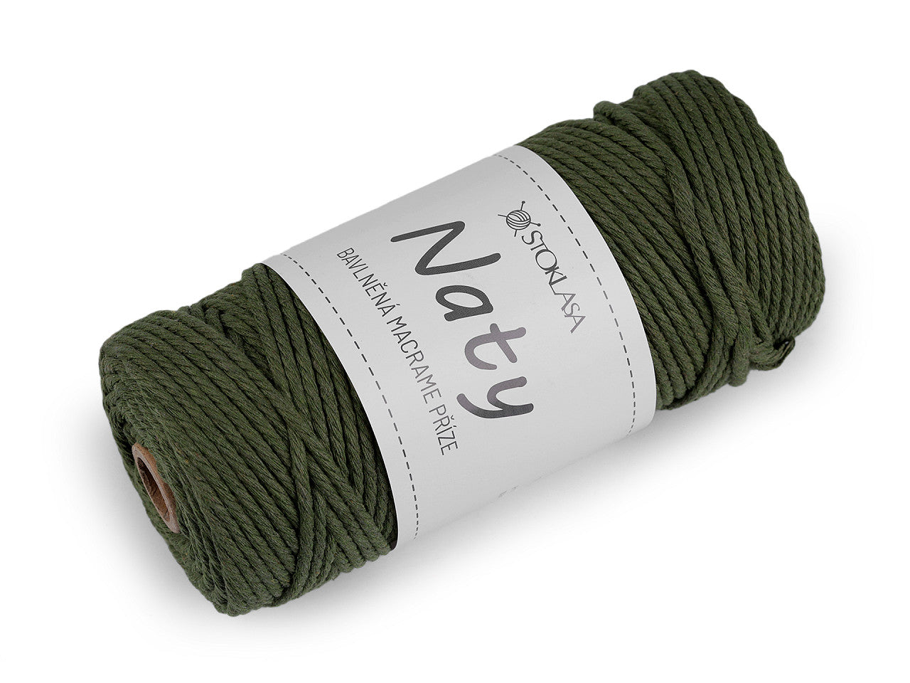 Pelote de laine en coton macramé Naty, Ø 3 mm, peignée - 1pc