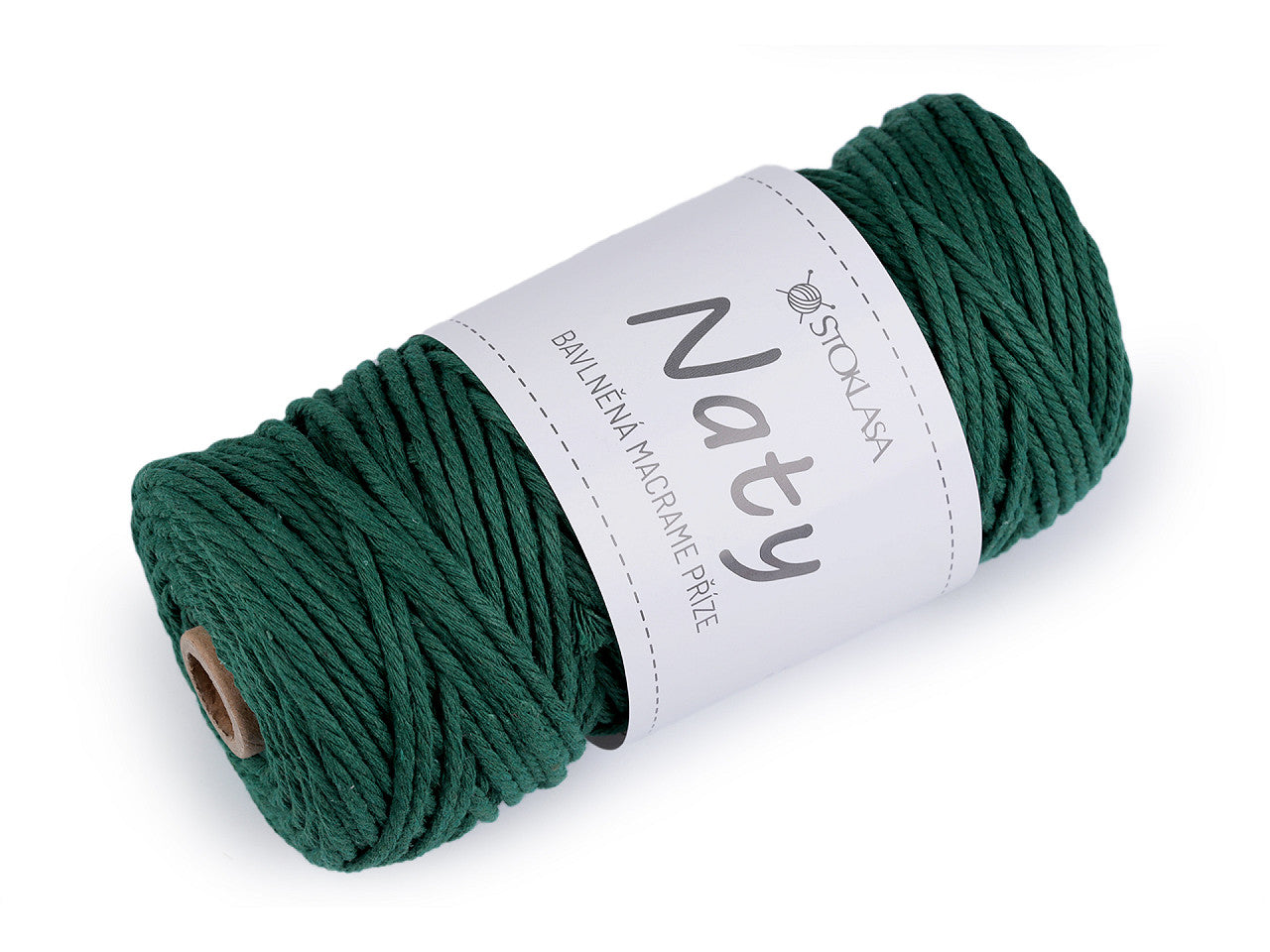 Pelote de laine en coton macramé Naty, Ø 3 mm, peignée - 1pc