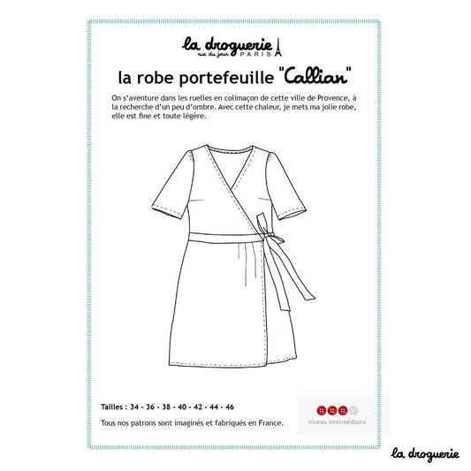 Patron couture de la robe cache-coeur "Callian"