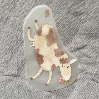 Hannahs Firlefanz - Patch thermocollant vache, patch pour enfants, cadeau