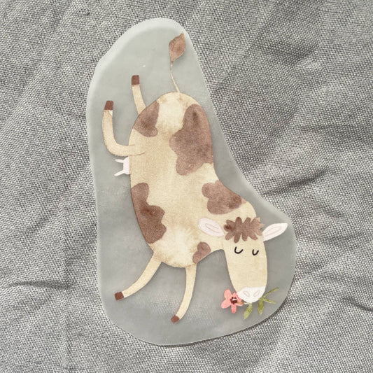 Hannahs Firlefanz - Patch thermocollant vache, patch pour enfants, cadeau
