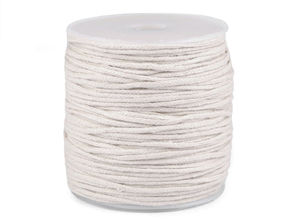 Mèche de coton tressée pour bougies, Ø 2 mm