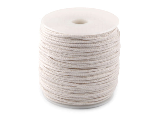 Cordon macramé en coton tressé, Ø 3 mm - 100m