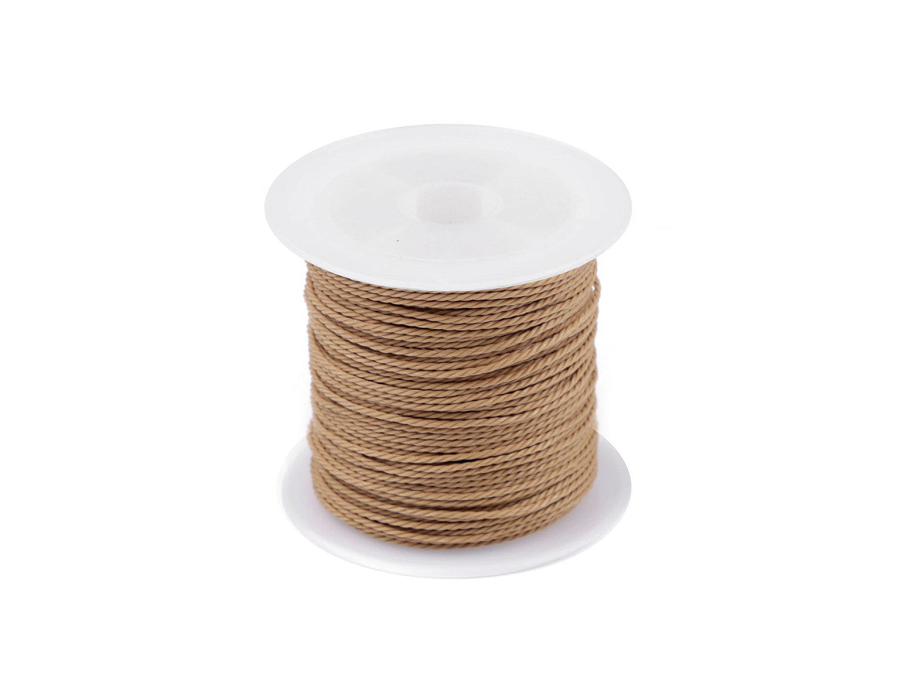 Cordon torsadé PES, Ø 1 mm, ciré - 1pc