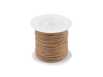 Cordon torsadé PES, Ø 1 mm, ciré - 1pc