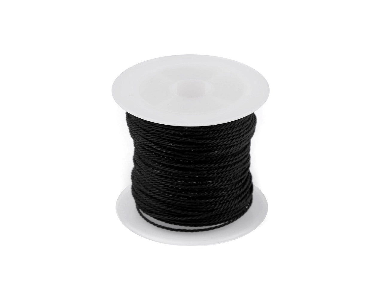 Cordon torsadé PES, Ø 1 mm, ciré - 1pc