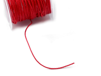 Cordon torsadé PES, Ø 1 mm, ciré - 1pc