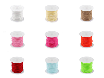 Cordon torsadé PES, Ø 1 mm, ciré - 1pc