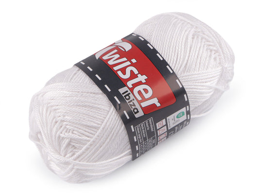 Pelote de laine en coton Twister Ibiza, 50 g - 1pc