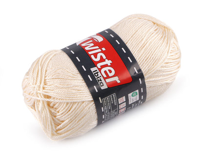 Pelote de laine en coton Twister Ibiza, 50 g - 1pc