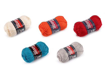 Pelote de laine en coton Twister Ibiza, 50 g - 1pc