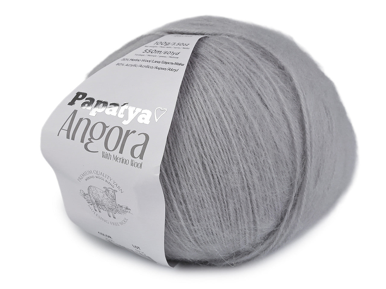 Pelote de laine Papataya Angora, 100 g - 1pc