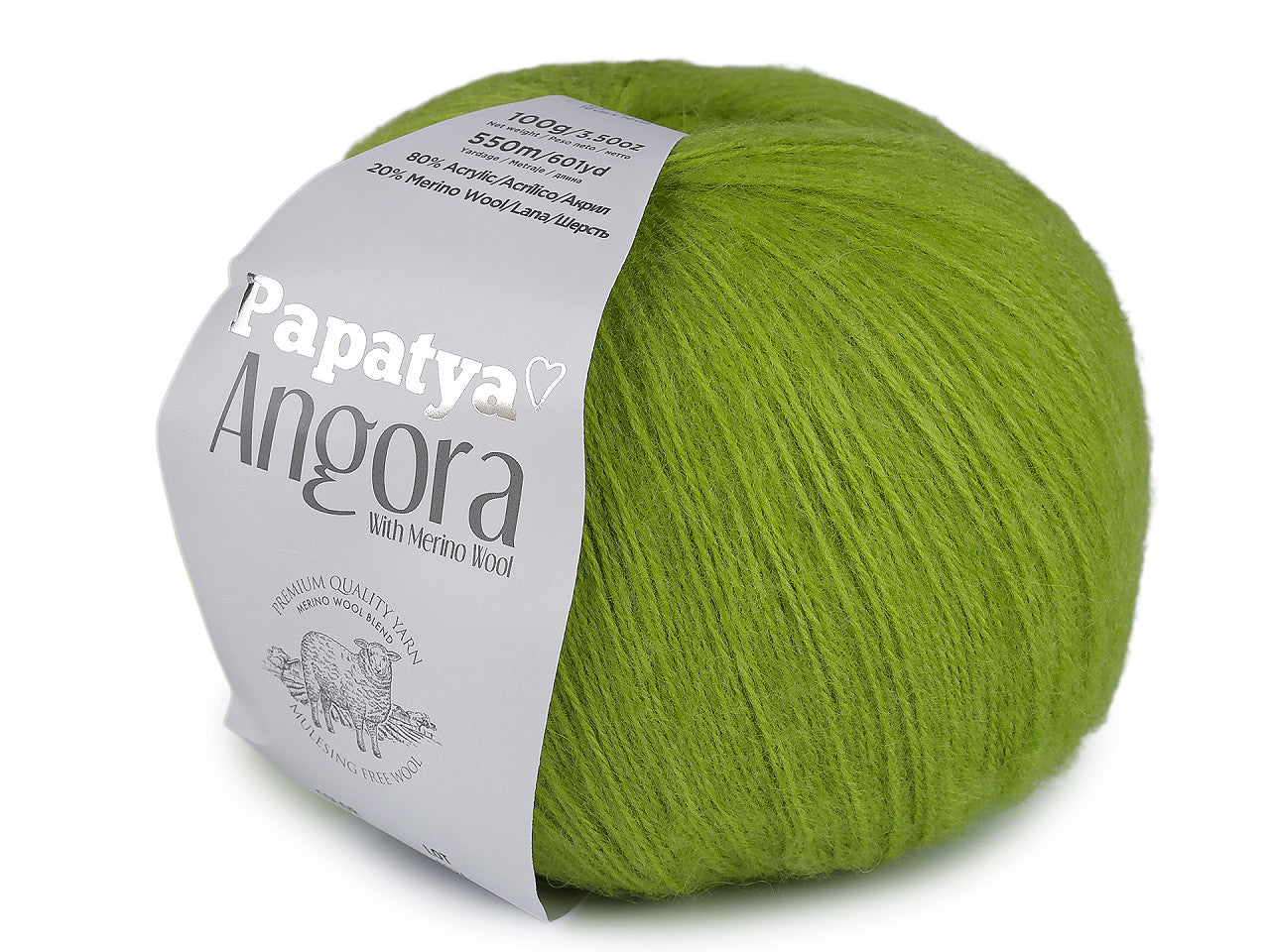 Pelote de laine Papataya Angora, 100 g - 1pc