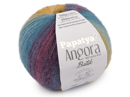 Pelote de laine Papatya Angora Batik, 100 g - 1pc